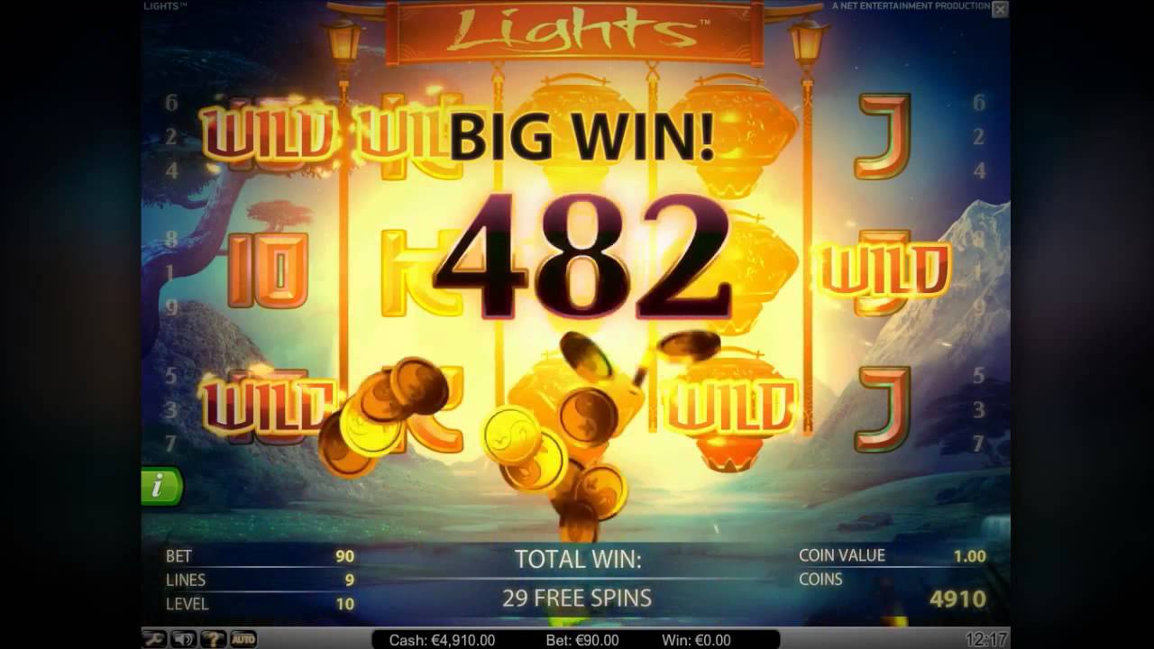 Lights&trade; free spins slot machine at NetEnt Casino
