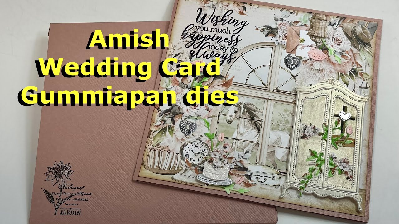 Amish Wedding Card using Gummiapan dies @ColorMeNordic  @gummiapan 