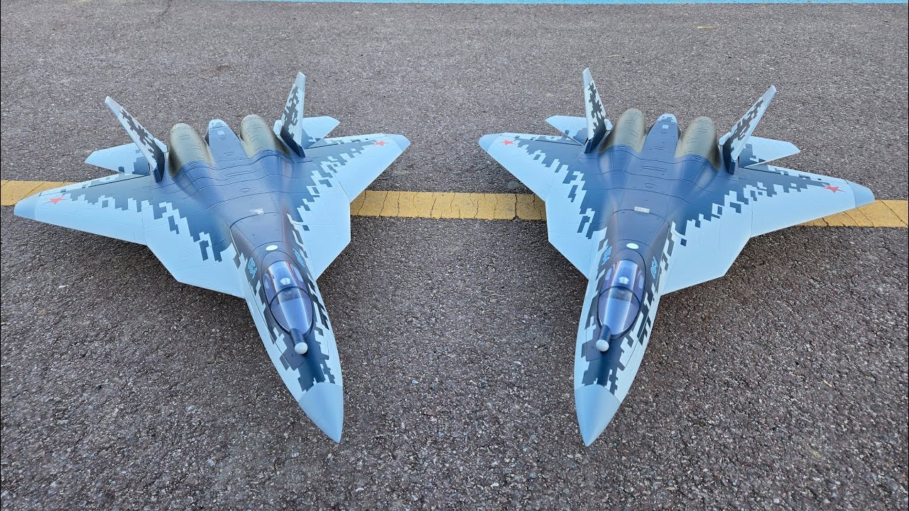 X-Fly Su-57 40mm Twin -  Formation Flight & Crash Landing of mine.