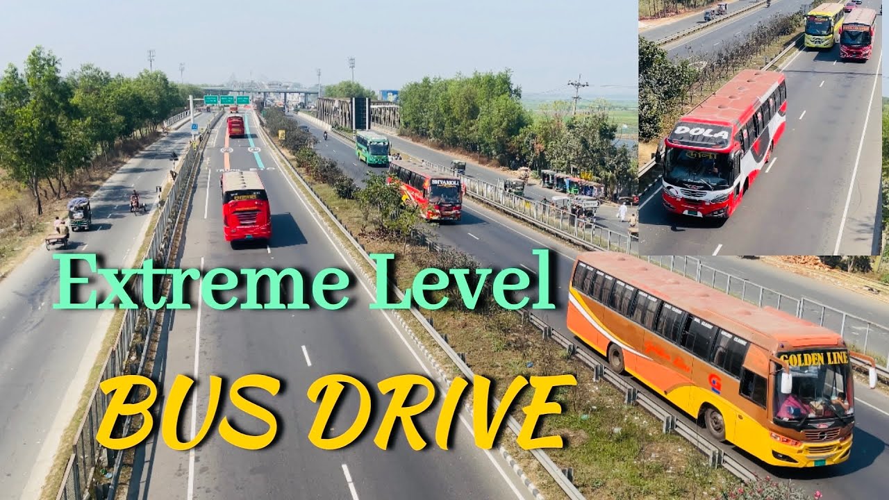 Extreme Level Bus Drive on expressway | Real bus video