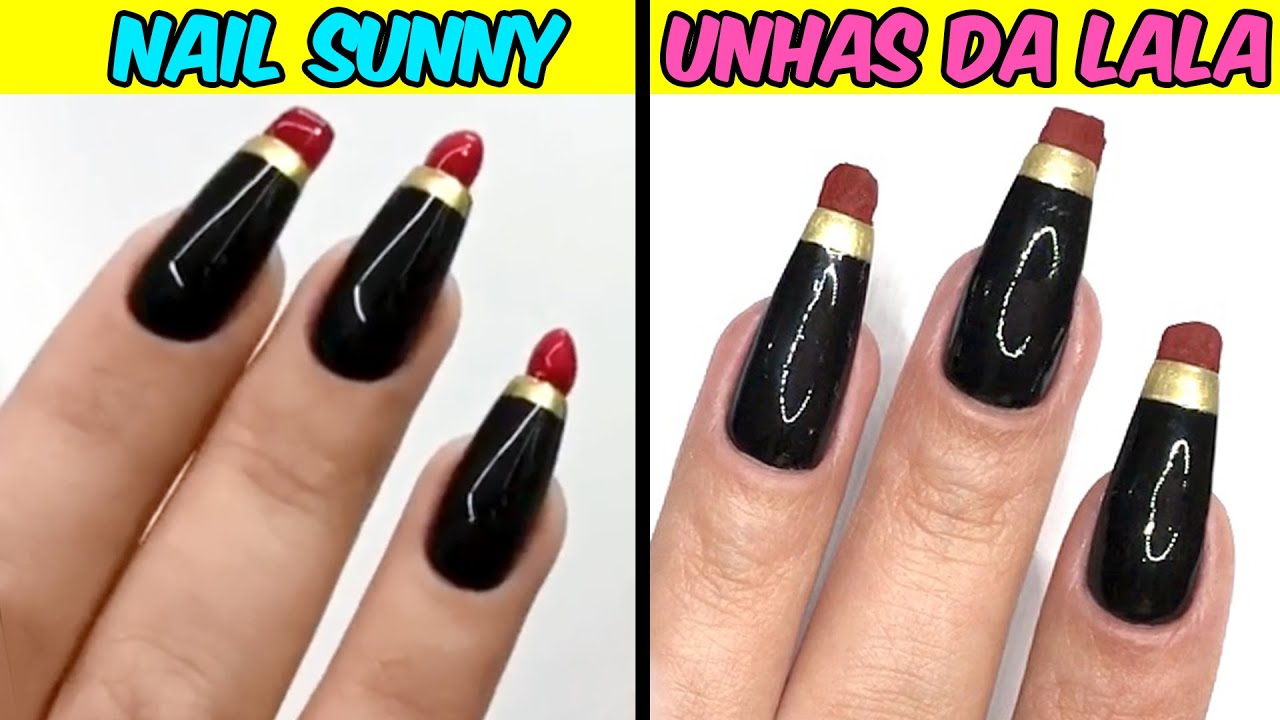 TESTEI UNHAS DO INSTAGRAM - UNHAS BATOM (LIPSTICK NAILS) ‹ Unhas da Lalá ›