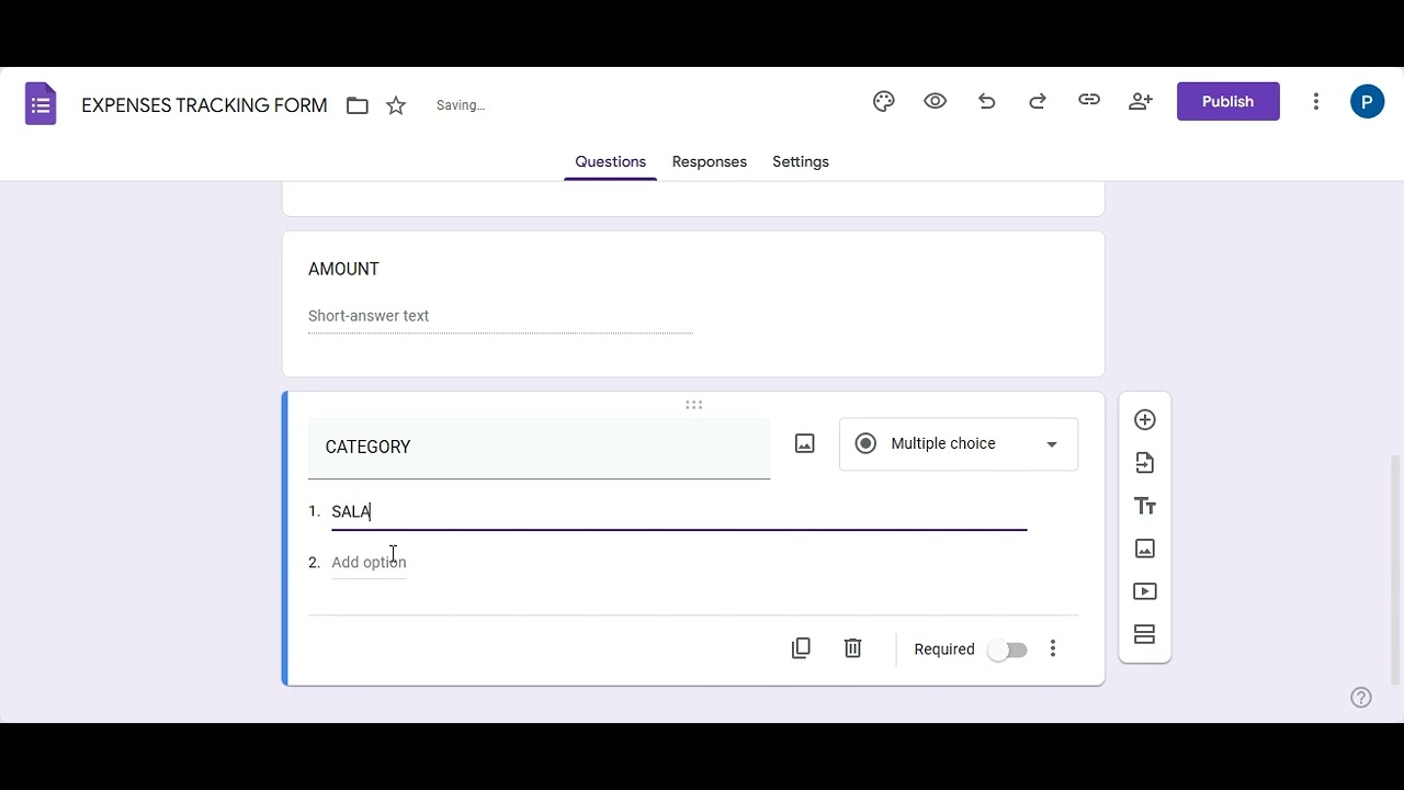 10. EXPENSES TRACKING WITH Google forms