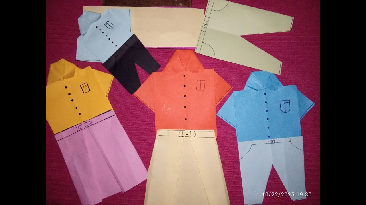 Paper Clothes Craft Activity | Easy Paper Dress Making for Kids | Art and Craft Ideas