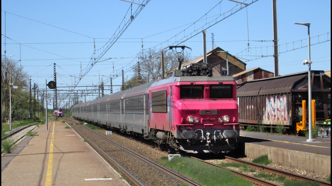 Trains en France. TGV Grande Vitesse, Fret et TER. SNCF, DB,  RENFE AVE, OUIGO. Occitanie (FR)