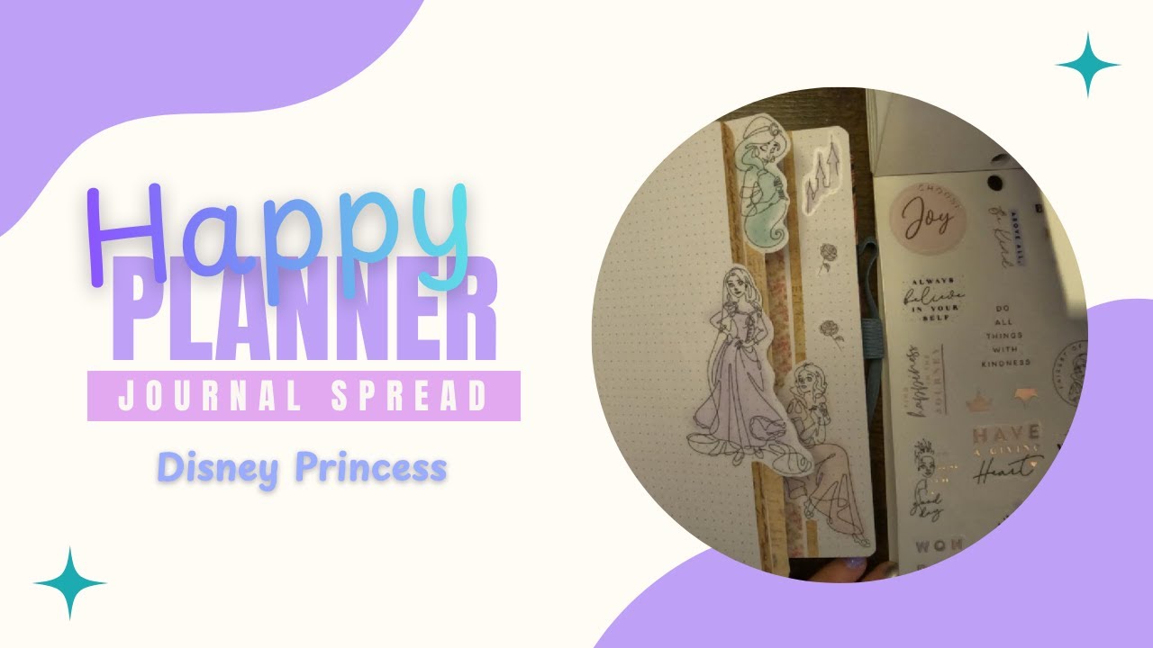 Planning Like a Princess  | Disney Princess Journal Spread with Happy Planner Stickers