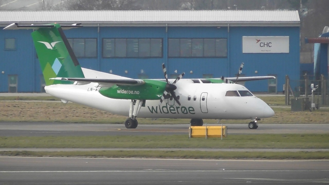 CRAZY Short STOL Takeoff | Widerøe Dash 8 Q100 Takeoff from Aberdeen Airport | LN-WII