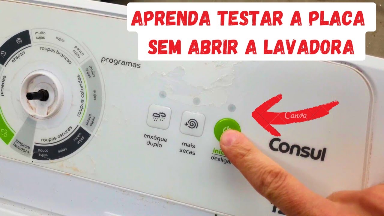 LAVADORA CONSUL NÃO LIGA NO BOTÃO