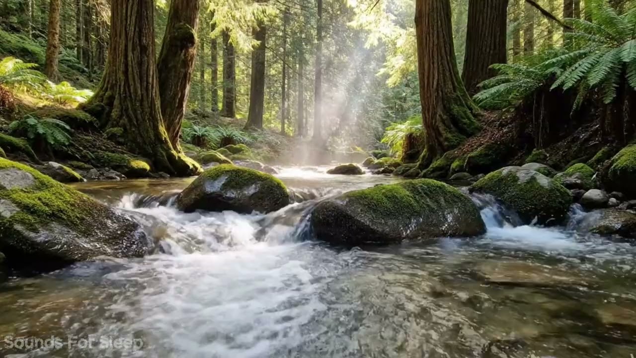 Deep Sleep with Forest Streams & Birds Singing | 10 Hours of Nature Sounds for Stress Relief