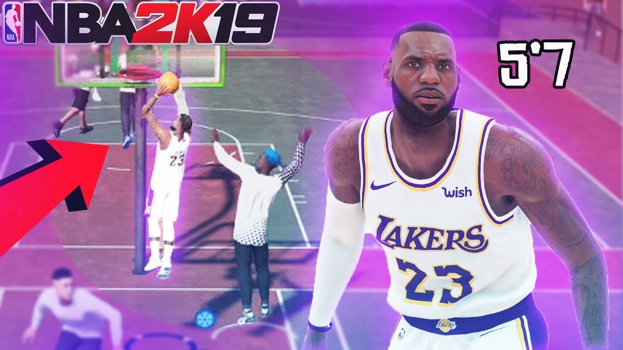 I MADE A 5'7 LEBRON JAMES AND THIS HAPPENED.. nba2k19 mypark pure slasher build