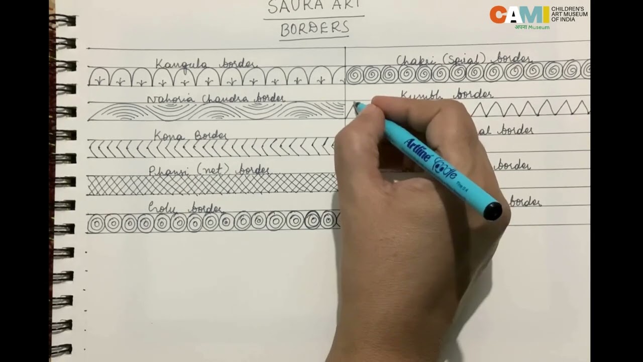 How to Draw Traditional Borders in Saura Art | Children's Art Museum of India