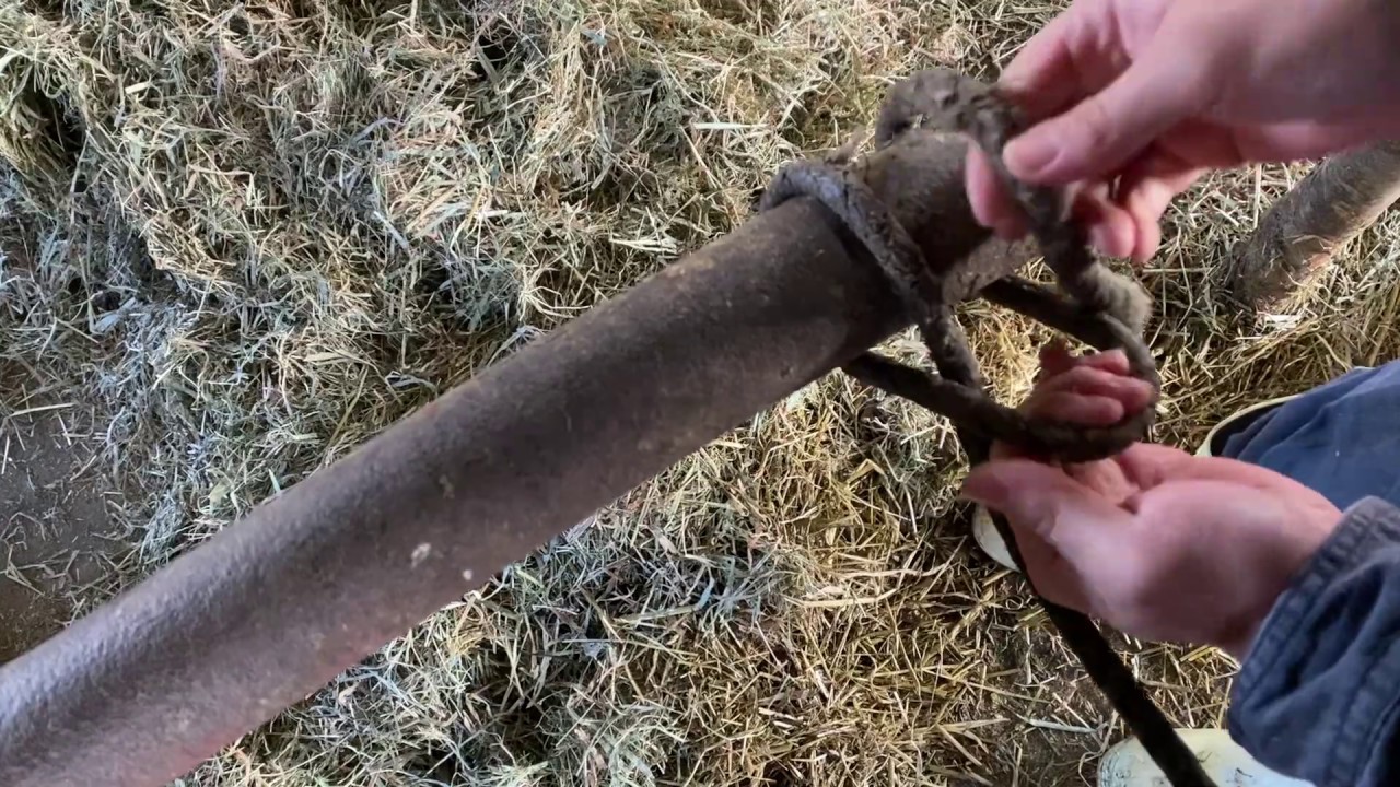 ロープの結び方　巻き結び