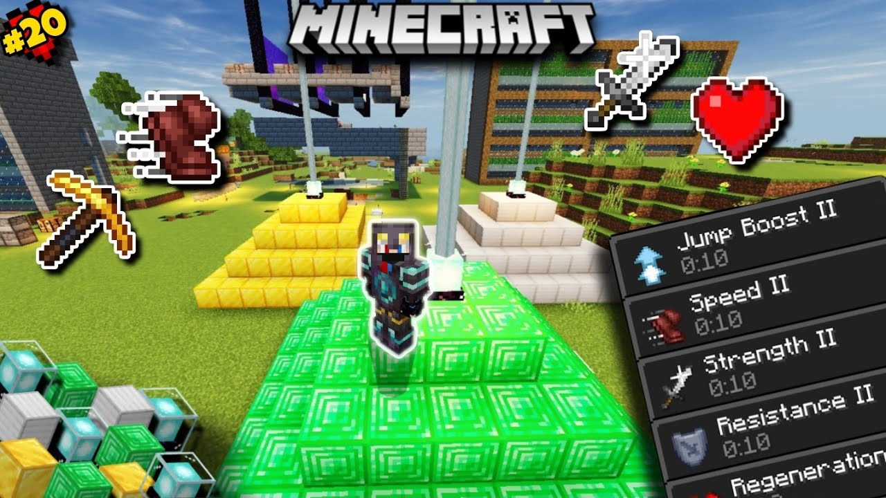 I Made BEACONS  In My Minecraft Survival World 💯 | Minecraft PE/Bedrock | #20 |