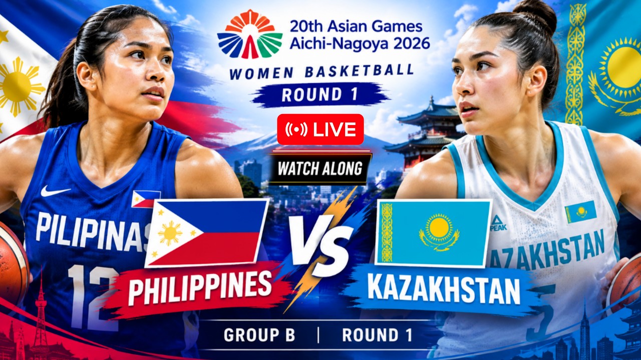Asian Games 2026 Live: Philippines W vs Kazakhstan W - Asian Games Women's Basketball Round 1 Live