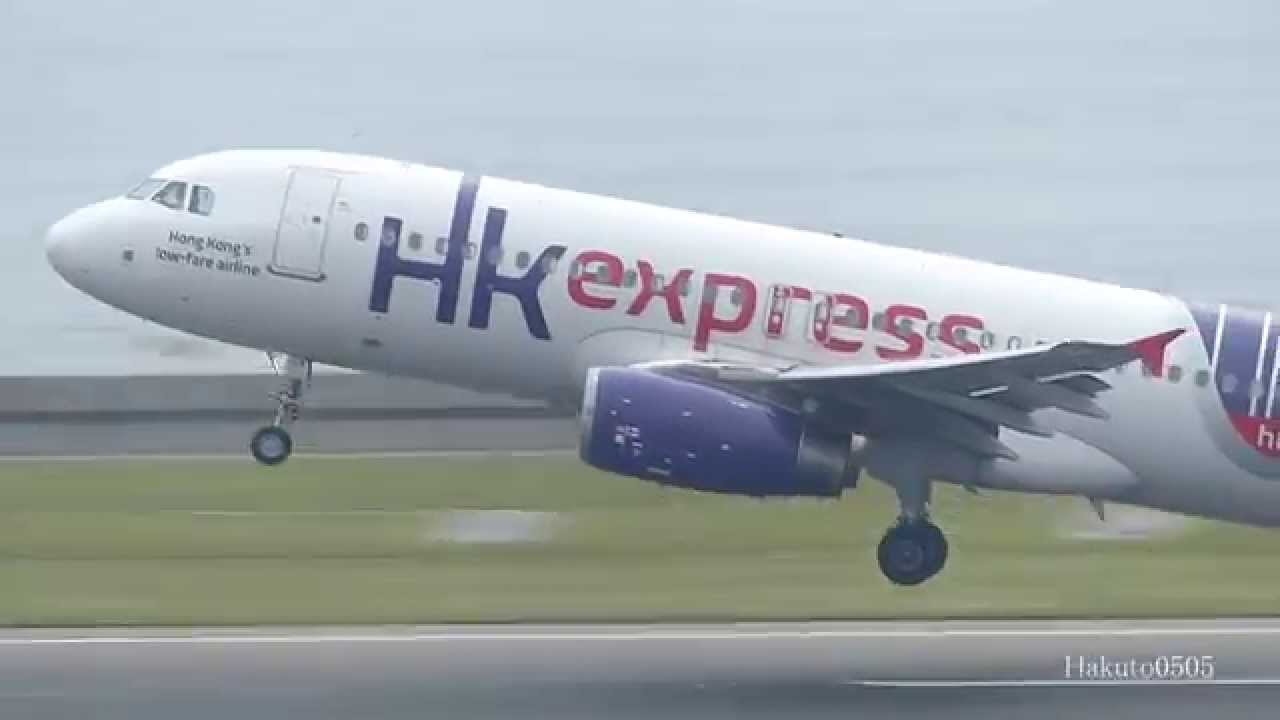HKexpress Airbus A320-232 B-LCE Take off at Nagoya
