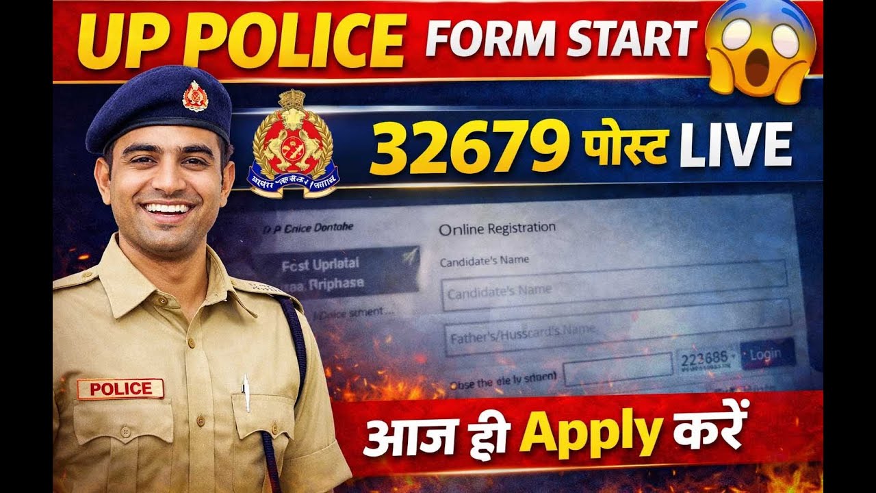 UP Police Constable Online Form 2026 START 😱 32679 Post | Apply Online Now