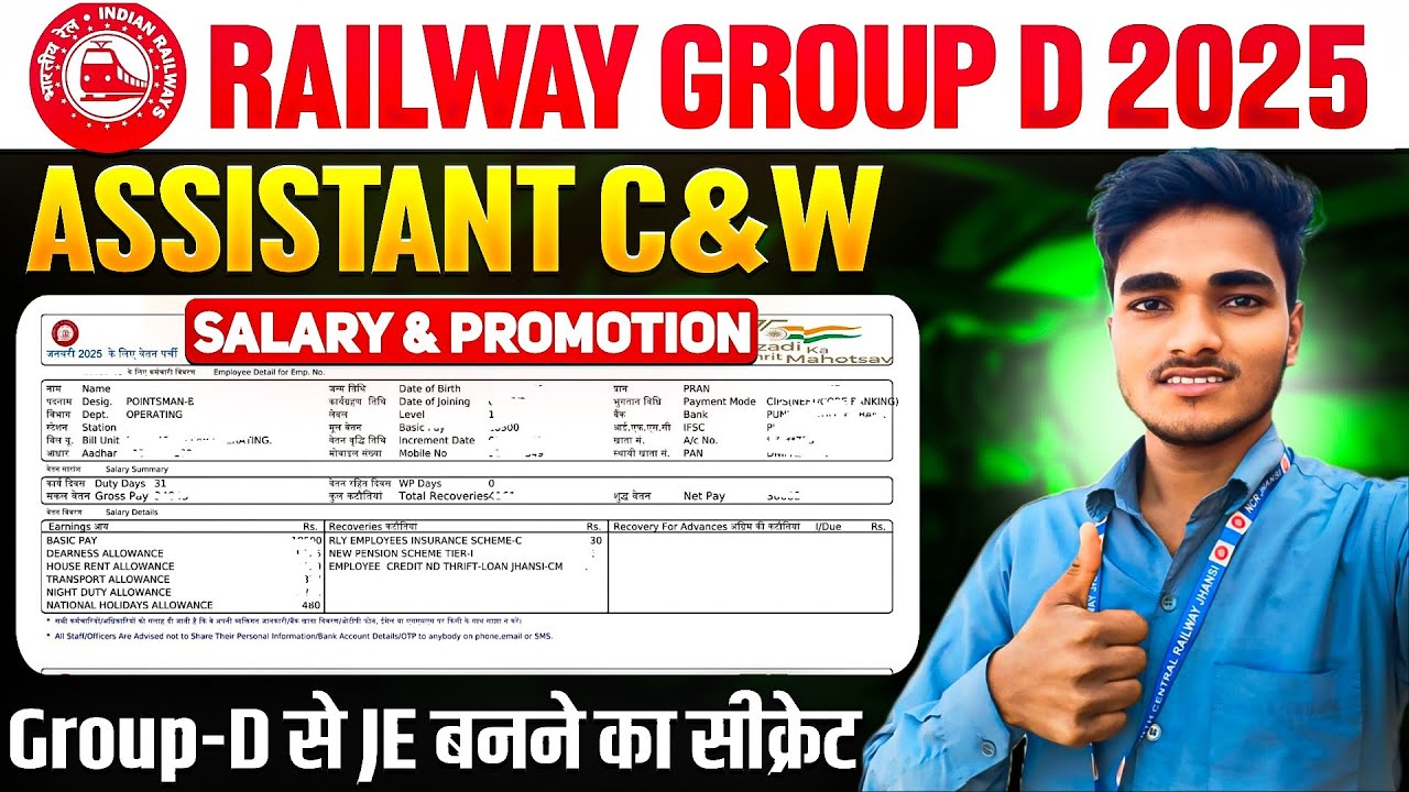 Railway Group D Assistant C&W SALARY🤩, Work, Promotion | Full Detail ! #Railwaygroupdjob