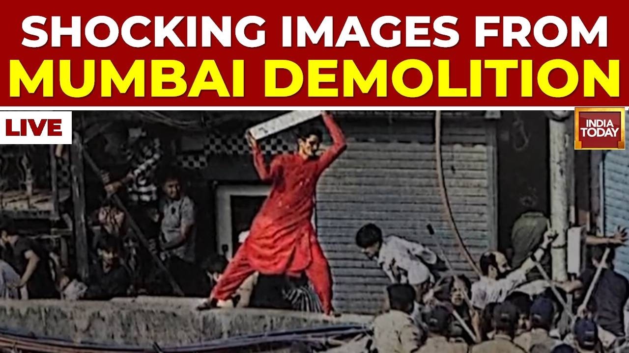LIVE: Mumbai Demolition Drive Turns Violent, 19 Arrested After Stone Pelting | Police vs Protesters