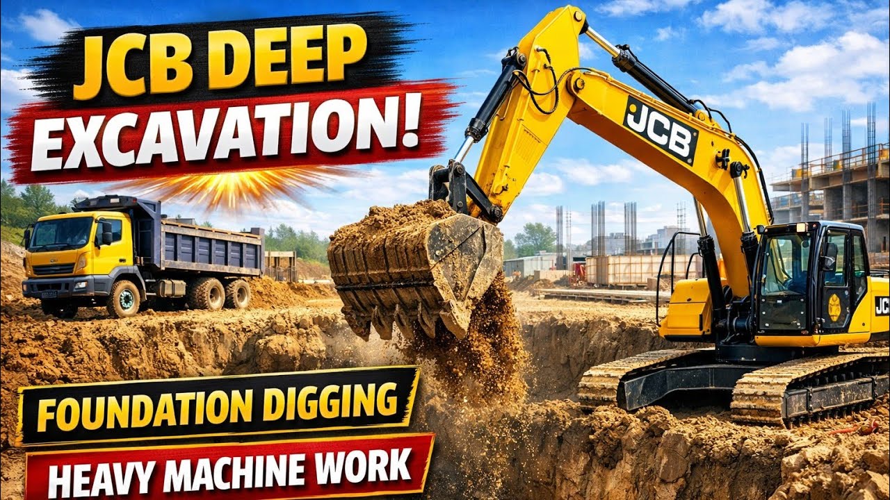 JCB Deep Excavation for Foundation 🏗️ | Construction Simulator Gems 3D Gameplay | Heavy Machine Work