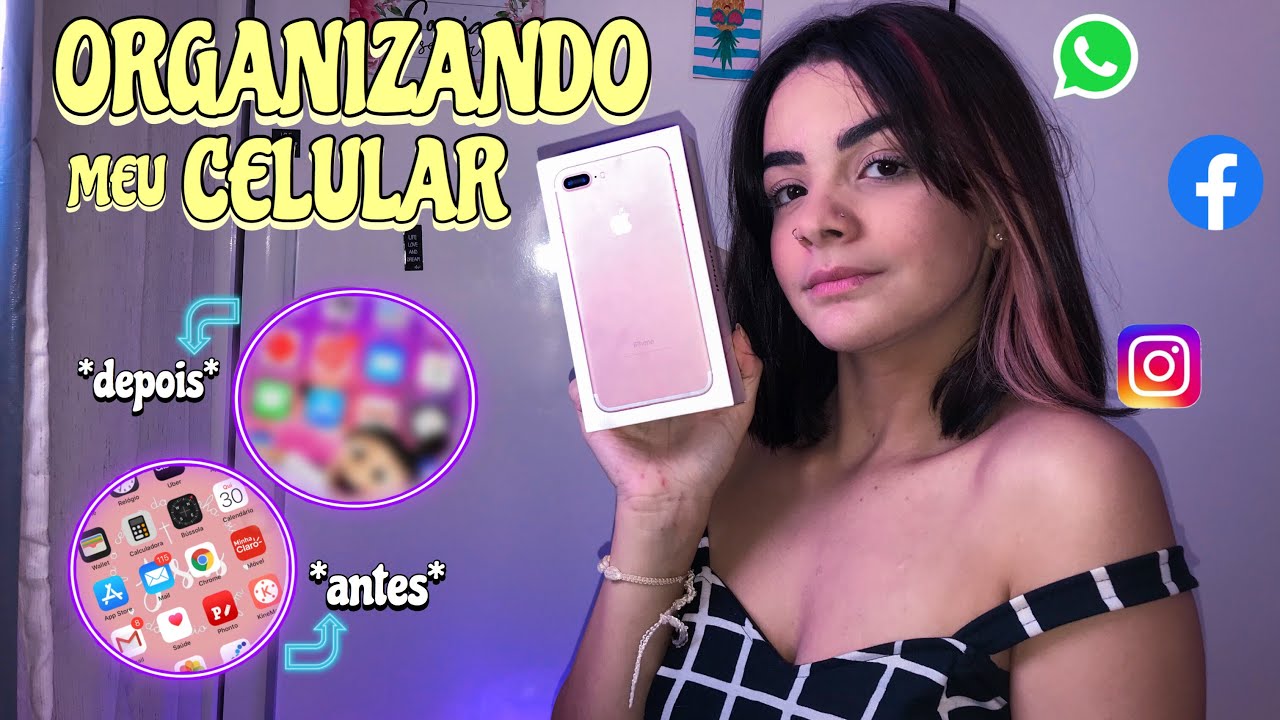 ORGANIZANDO MEU CELULAR DO ZERO 📱 || IPhone 7 Plus || 2020