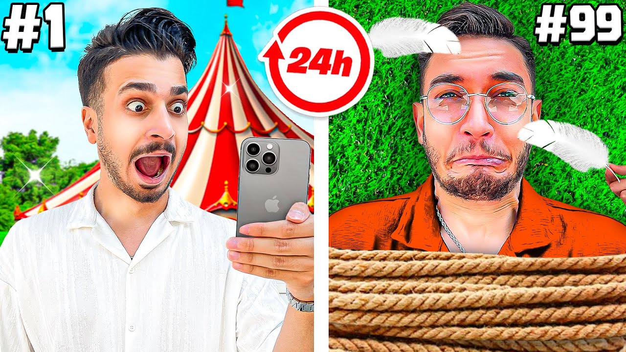چالش 24 ساعت سعی کن نخندی 😂💀