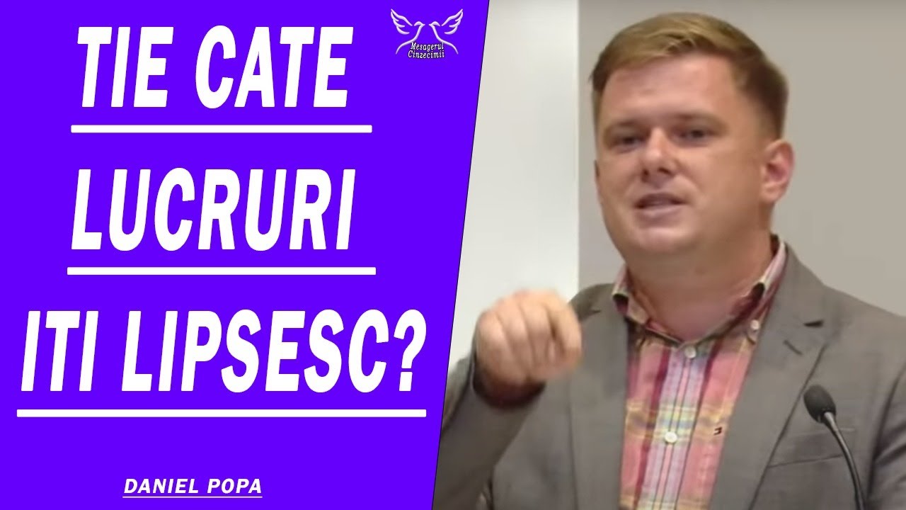Daniel Popa - Tie cate lucruri iti lipsesc? Predica