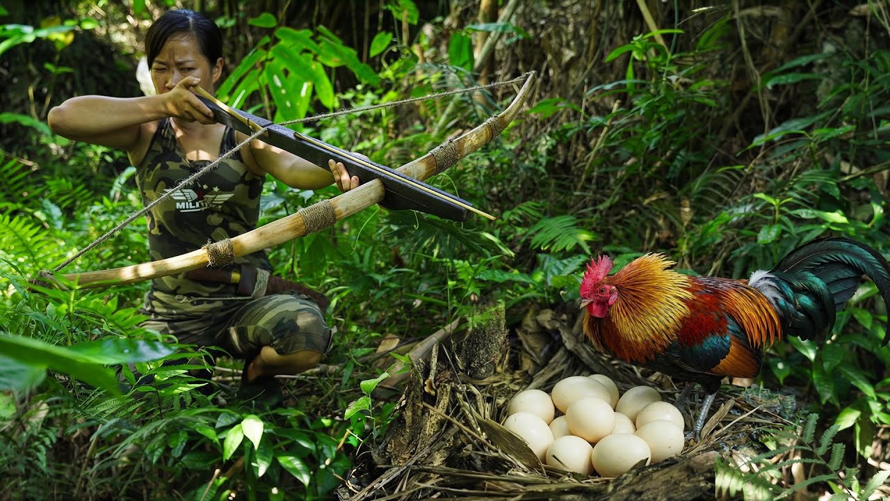Deep Jungle Survival: Building a Deadly Crossbow for Wild Chicken Hunting