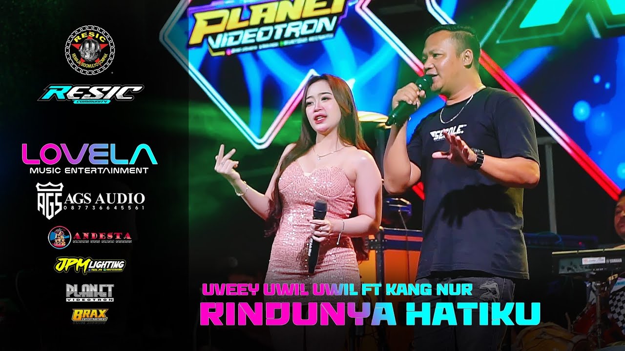RINDUNYA HATIKU ~ UVEEY UWIL UWIL ft KANG NUR ~ LOVELA MUSIC LIVE PEMUDA RESIC