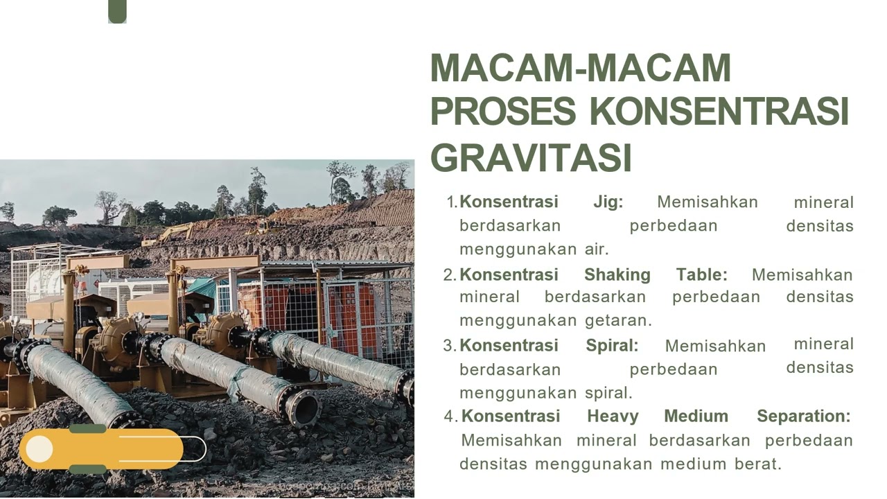 Tahapan proses Pengolahan Bahan Galian 