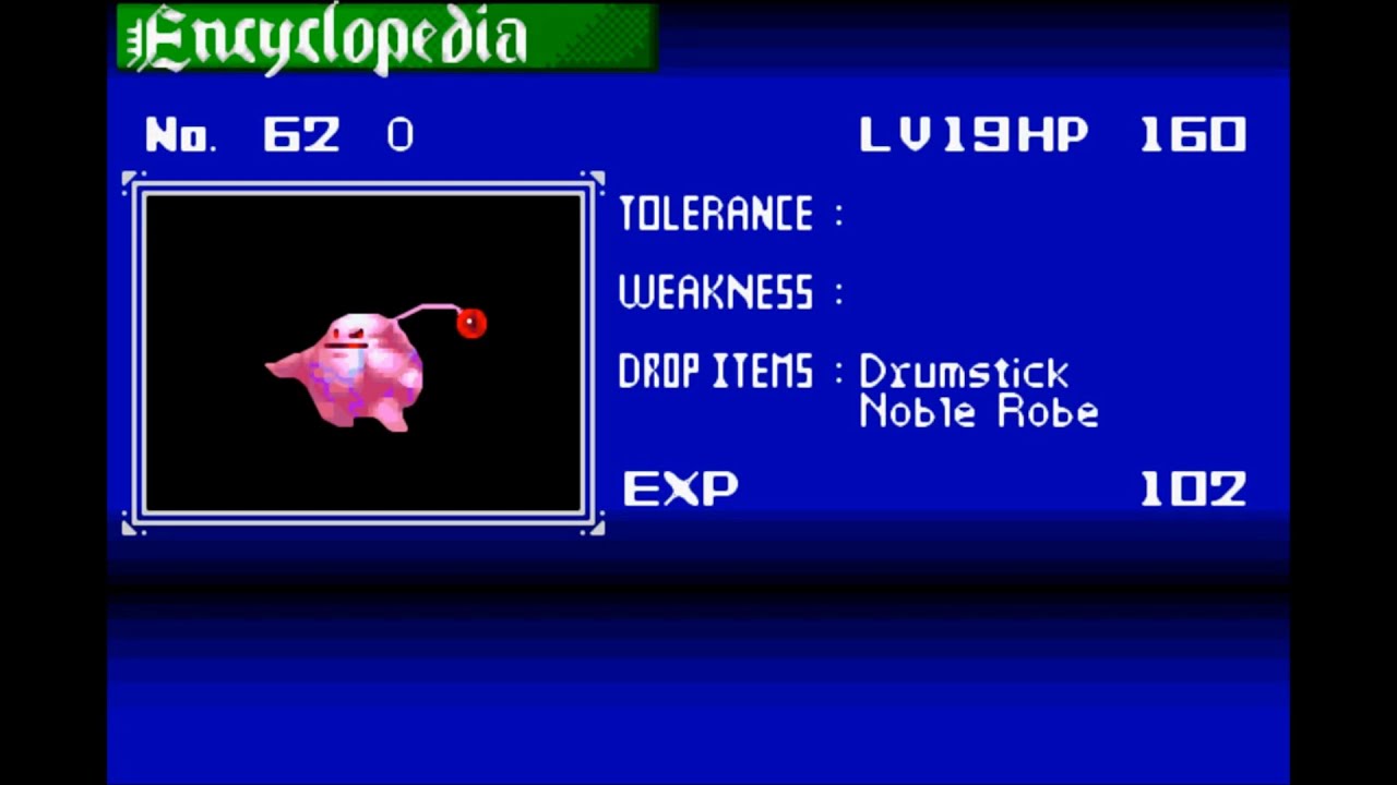 Castlevania Harmony of Dissonance 100% Bestiary