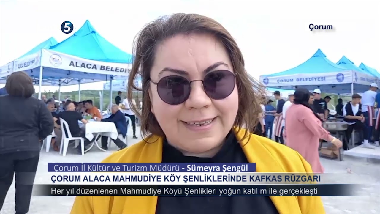 Çorum Alaca Mahmudiye  köyü  şenliklerinde Kafkas oyunları rüzgarı esti