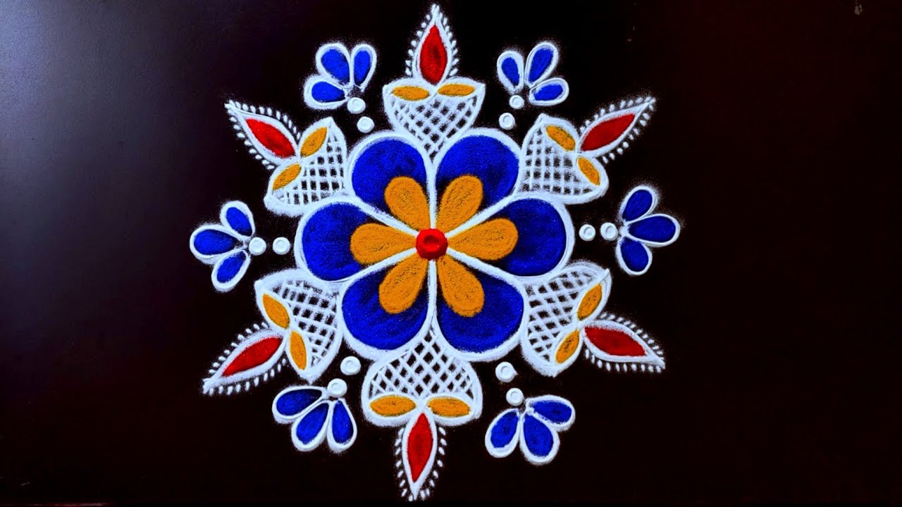 2 Beautiful Karthigai deepam vilakku kolam designs 🪔 Trending new rangoli designs 🌷  vilakku kolam