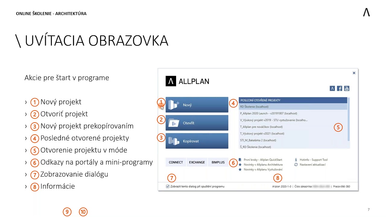 Online školení - #1 Architektura (Allplan Architecture 2020)