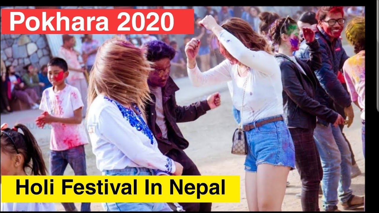 Holi Pokhara Music Street Festival/Korean & American enjoyed holi Festival,Greatest Holi Ever Played