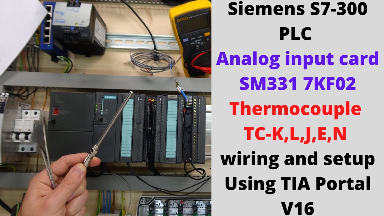 Аналоговая плата ввода SM331 7KF02 для ПЛК Siemens S7-300, подключение и настройка термопар K, L,...