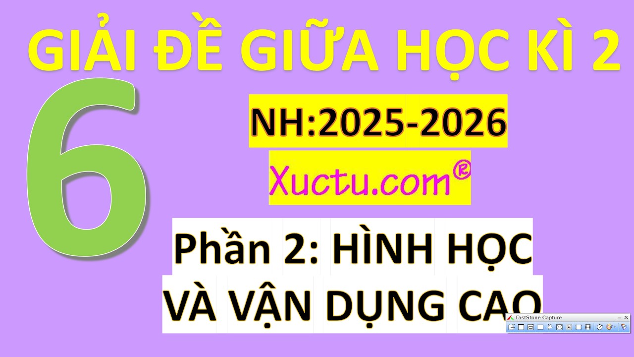 Giải Đề Kiểm Tra Giữa Học Kì 2- Toán 6- Mới Nhất- Phần 2: Hình Học Và Nâng Cao