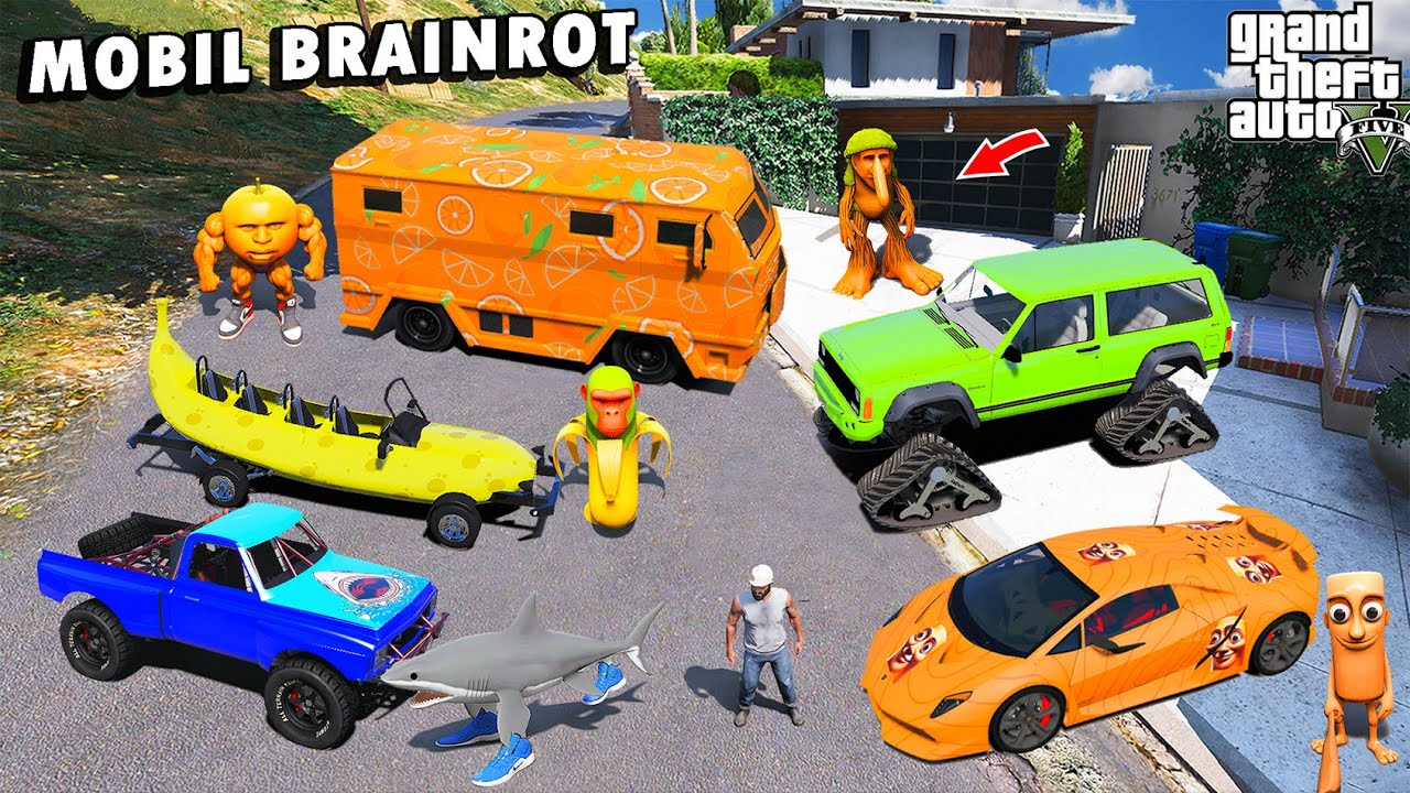 WOW !! Aku Koleksi Semua MOBIL BRAINROT ANOMALI TER EPIC di GTA 5 !!!