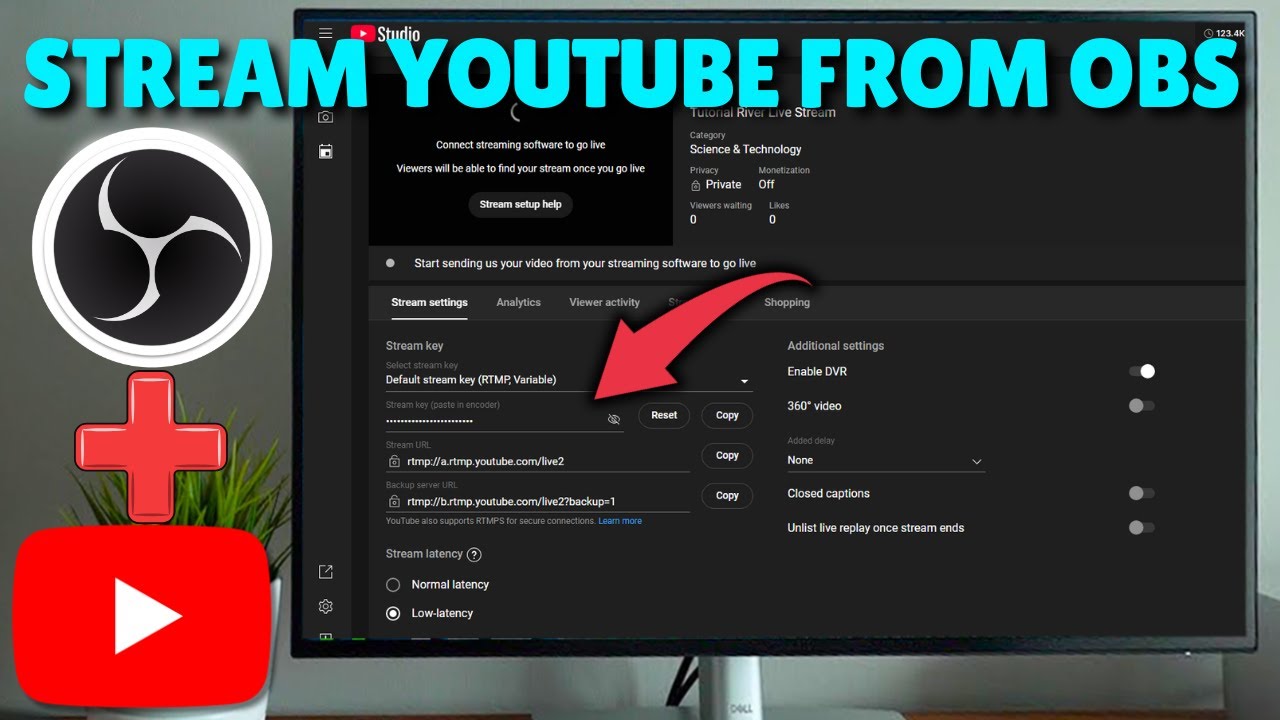 How to get YouTube stream key for OBS