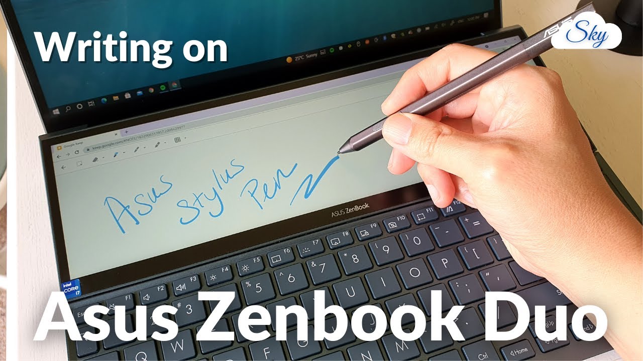 Стилус Asus Pen — написание на Asus Zenbook Duo (UX482) — сравнение с Samsung Galaxy sPen