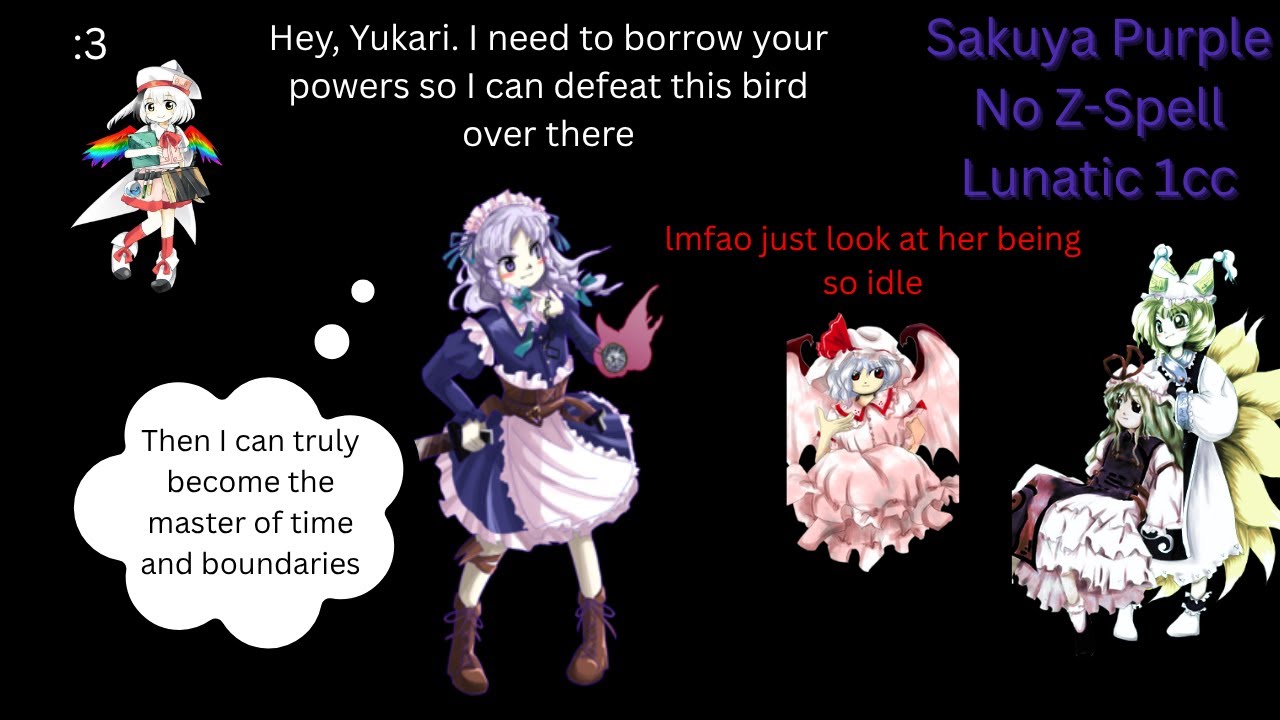 Touhou Hollow Song of Birds Lunatic No Z-Spell 1cc (SakuyaPurple)