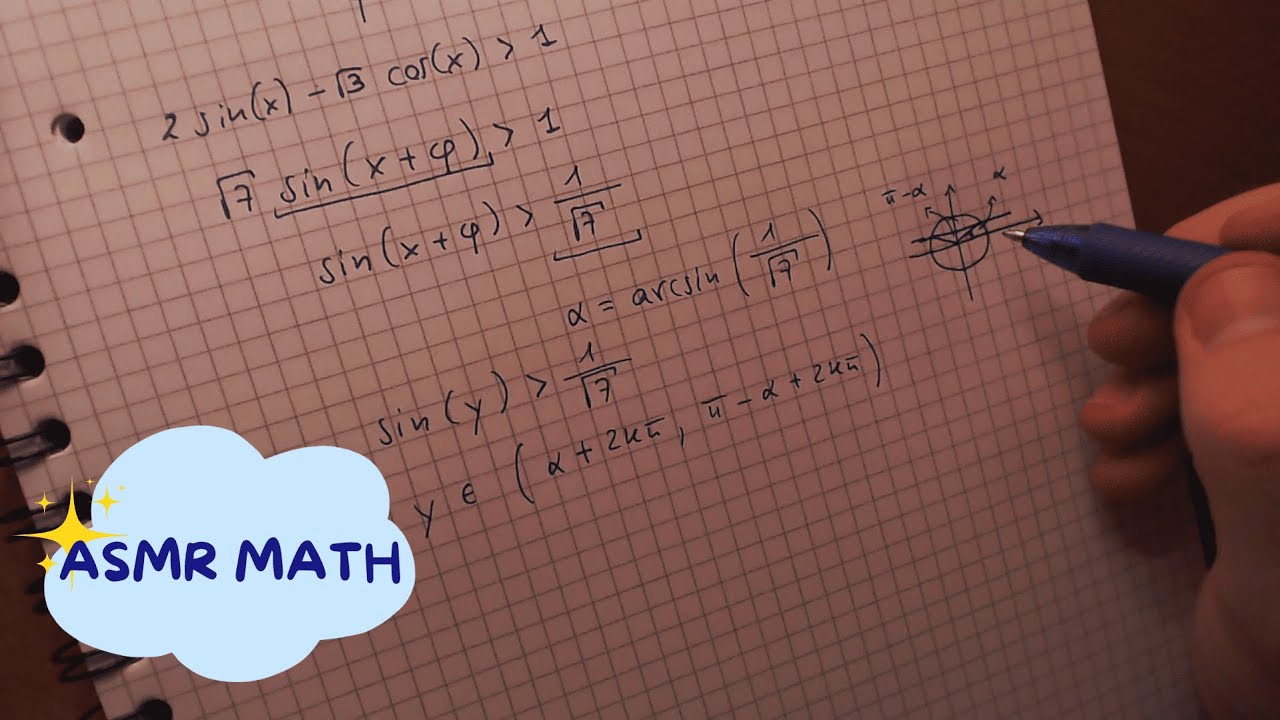 ASMR📚 - Solving TRIGONOMETRIC EQUATIONS AND INEQUALITIES 🖋️