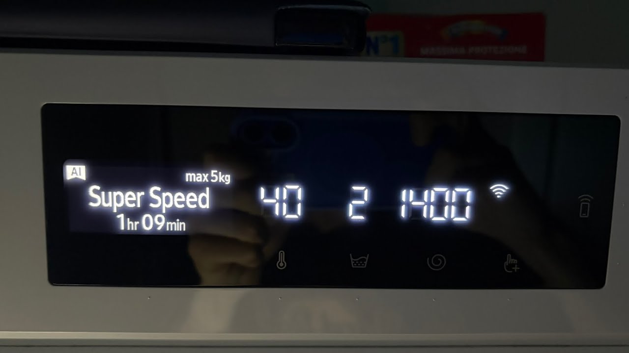 Samsung Bespoke AI WW11BB704DGW - Super Speed 40° with Intensive - Full Cycle