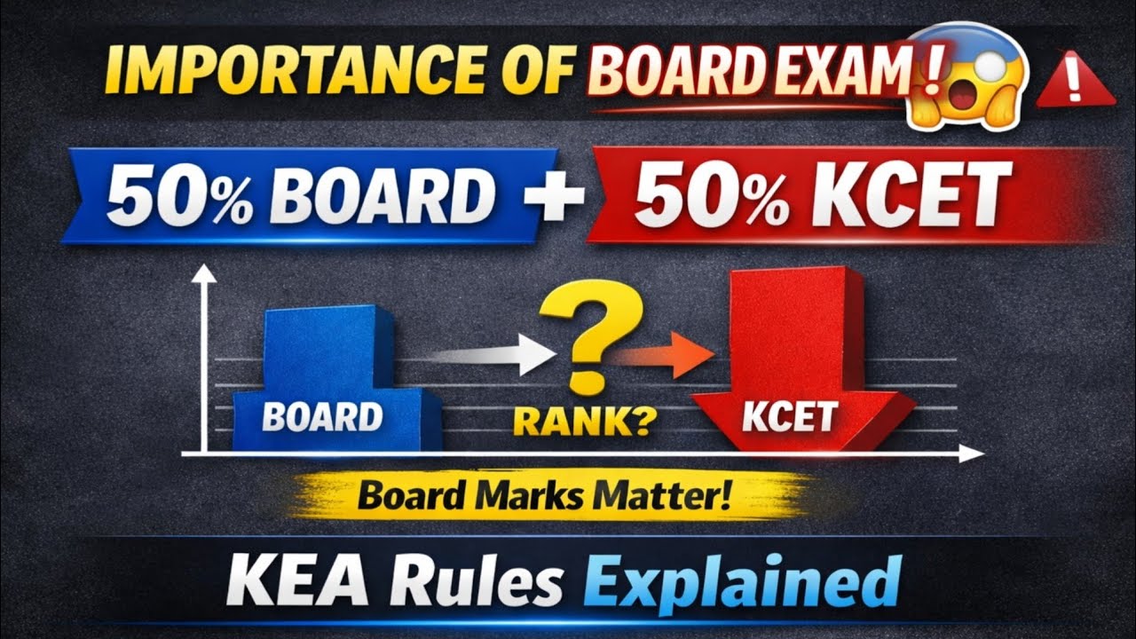 How important the Board Marks for KCET Rank? | 50% Board + 50% KCET Truth Explained