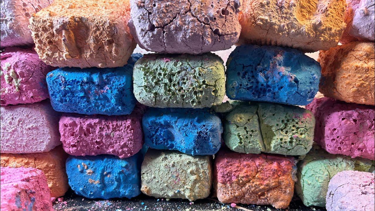 The Wall Colorful Pasted Blocks | Satisfying