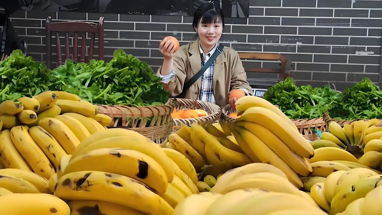 凌晨五點幫叔叔阿姨賣貨！ 3元一斤香蕉1元一把藤菜，猜猜最後賺了多少錢！ 【燕麥行遊】