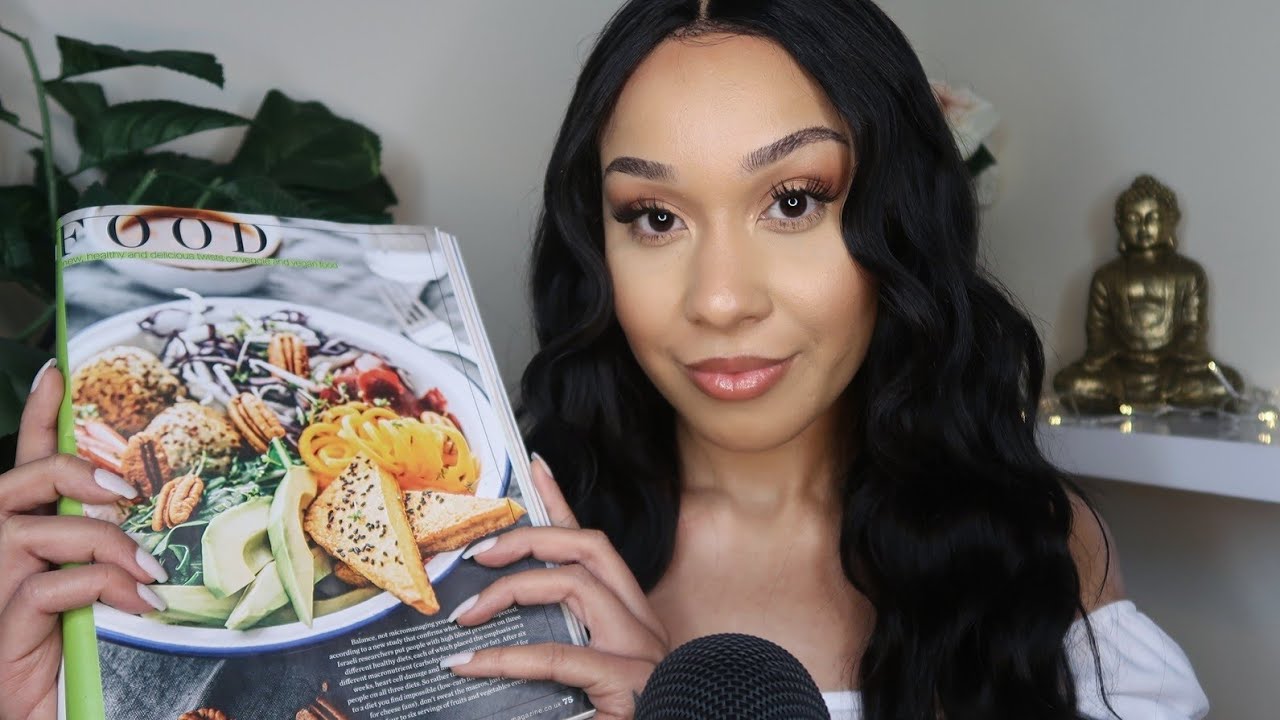 ASMR READING TASTY RECIPES FOR TINGLES 🌯 SOFT WHISPERS, TAPPING,TRACING, MOUTH SOUNDS