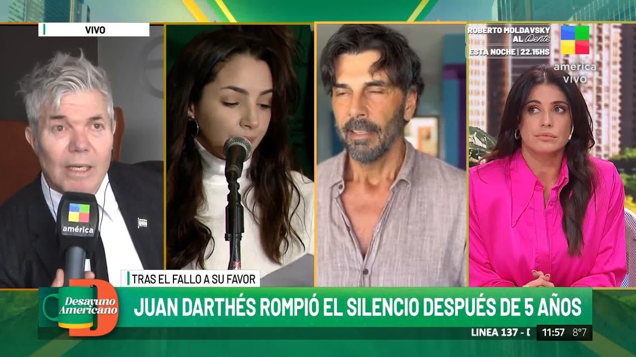 Juan Darthés dio la cara después de cinco años