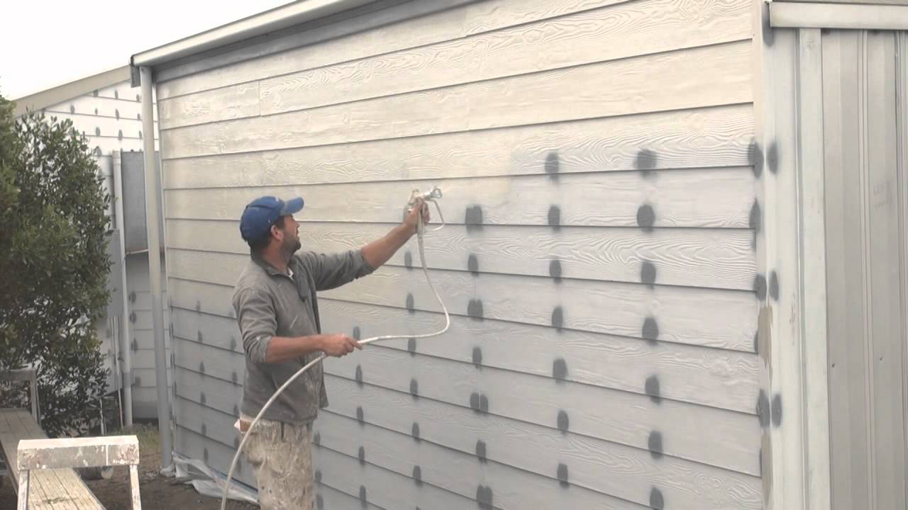 How To Spray A House - Airless spray painting exterior walls.