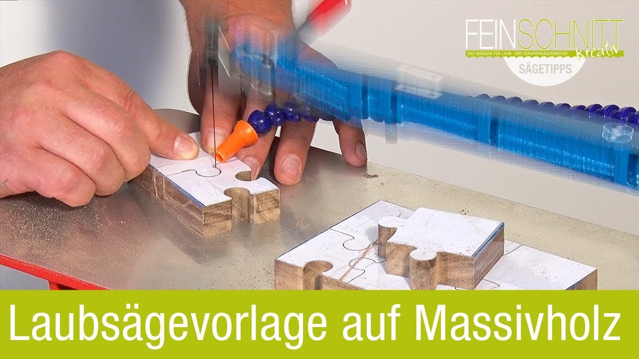 Sägetipp: Laubsägevorlage auf Massivholz