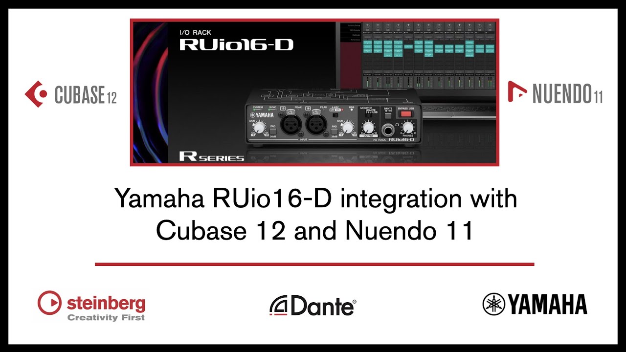 Yamaha RUio16- D audio interface integration with Cubase 12 and Nuendo 11