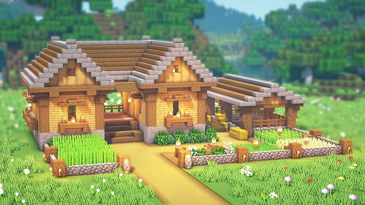 Minecraft Großes Haus bauen Tutorial 1.19 - Großes Haus bauen in Minecraft Survival Tutorial